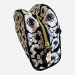 Ellen Tracy Floral Makeup Bag Black White Pink Cosmetic Organizer Travel Case