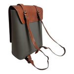 HUMMS Mammbo Grey Resin Brown Leather Unisex Backpack Argentina Travel Good Plus
