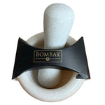 Bombay Natural White Marble Mortar Pestle Set 4" Spice Herb Grinder Kitchen Tool
