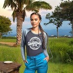CARLSBAD California Surf Co Sweatshirt Women M Gray White Athletic EXC