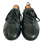 VITTO ROSSI Black Leather Lace-Up Sneakers Men’s Casual Comfy Shoes US 8