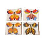 Lot 8 Magic Flying Butterfly Surprise Toys Wind-Up Card Inserts Prank Gift NIP