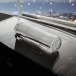 Bright Way 9 LED Silver Aluminum Flashlight Biotech CEO Summit Pocket Torch NWOT
