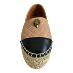 Women’s Shoes KURT GEIGER LONDON Slip On Espadrilles Black Tan Leather Loafers