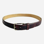 Vintage Christian Dior Burgundy Brown Aniline Leather Gold Buckle Womens Belt 32