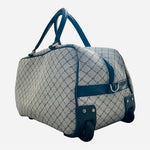 Pierre Cardin Wheeled Duffel Bag Grey Black Rolling Carry-On Travel Luggage