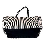 Victoria's Secret Weekend Tote Bag 21"x12"x5.5" Pink Sparkle Stripe Shopper EXC