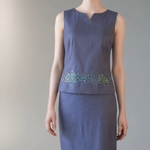 NAM of London Purple Sequin Sleeveless Top & Skirt Set UK 10 M Luxury Suit Good