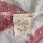 Sweet Gisele Womens Top M Patriotic Tee New York American Flag Rhinestone V Neck