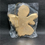 Roman Large Gold Glitter Angel Christmas Ornament 6"x5.5" Plastic NWT Vintage