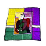 Mark A Gough Pablo Picasso Lady in a Red Chair Silk Scarf 30x30 Handmade