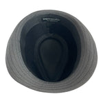 Weatherproof Grey Black 100% Polyester Short Brim Fedora Mens Hat Sz Large EXC