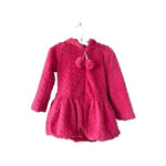 American Widgeon Girls Pink Faux Fur Heart Jacket Size 5 Zip Front Coat