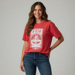 Few Rye Whiskey Pink Graphic T-Shirt Women's Large Crew Neck Cotton Blend New