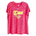 Under Armour Womens Heat Gear T Shirt L Red Loose Fit Short Sleeve Athletic NWOT