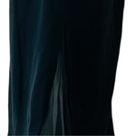 Jones New York Vintage Black Ruffle V-Neck Open Back Maxi Ball Gown Dress 10