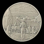 Franklin Mint History of Colonial America Pewter Medal Fort Dummer Vintage VG