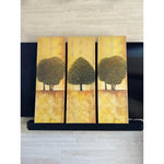 3 Panel Trees Wall Art Canvas Framed Picture 12x36 Modern Nature Decor Set