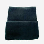 Double Layered Acrylic Knit Scarf Black Unisex Neck Warmer 70"x11" NWOT