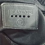 BlankNYC Anthropologie Black Velvet Moto Jacket M Zip Front Biker Crushed