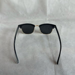 Polarized Half Frame Horn Rimmed Sunglasses Black Unisex Deep Eddy Vodka New