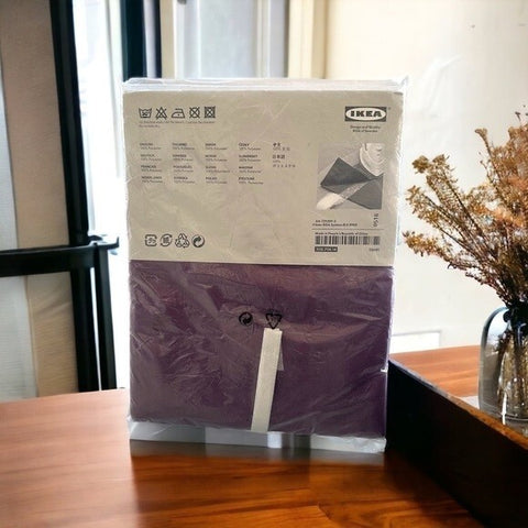 IKEA Sarita Maroon Sheer Curtain Panels 57"x118" Set of 2 Window Treatment NIB