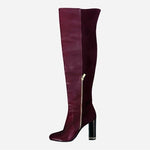 Michael Kors Sabrina Burgundy Leather Over-the-Knee Boots Size 5.5