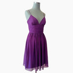 David’s Bridal Purple Sheer Fit & Flare Bridesmaid Dress Straps Size 0