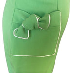 Studio G Lime Green Pencil Skirt Suit Blazer Set Tie Pockets Size 10 NWT