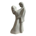 Vintage 1980s Newlyweds White Glazed Ceramic Wedding Couple Figurine 11.5"