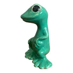 Gecko Party Animal Hand-Painted Ceramic Frog 5" Green Home Decor Figurine