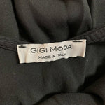 GIGI MODA Black Knot Tie Shoulder V-neck Sleeveless Midi Dress Size M