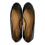 NINE WEST Black Leather Tansy Ballet Flats Women’s Slip-On Shoes Size 5.5