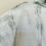 RXB Women's Crystal Embellished Tie Dye Cotton T-Shirt S/M Gray VG
