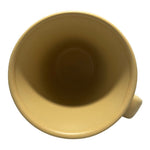 WCL Yellow Ceramic Coffee Mugs Set of 2 Retro Ribbed Stripe 4.5 Vintage 1970s VG
