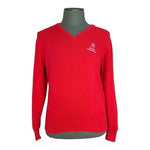 Mercedes Rancho La Costa Men's Red Cotton V-Neck Sweater M Competition Very Good