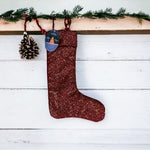 Berkshire Christmas Stocking 19" Glitter Hooked White Silver NWT
