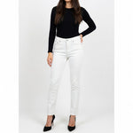 GAP White Girlfriend Jeans Sz 8/29R Cotton Blend Mid Rise Stretch 27" Inseam EXC