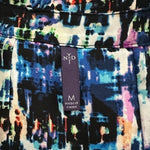 NYDJ Multicolor Abstract Print Blouse Women Sz M 3/4 Sleeve Polyester Shirt EXC