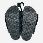NWT Women’s Fluffy Fur Buckle Slides Black Soft Comfy Slippers Size 6