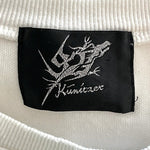 Advanced Men's White Black Embossed Print Crewneck Sweatshirt M Good Plus