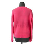 LOFT Womens Powder Pink Wool Blend Stars Cardigan L Button Front Jacket NWT