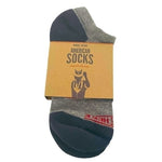 MADE HERE University No Show Grey Red Cotton Unisex Socks Sz S/M NWT Made in USA