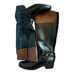 Women’s Boots UNISA Tereza Wide Calf Western Boots Brown Black Zip Side Riding