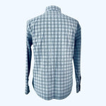 Michael Kors Men's Blue Plaid Slim Fit Button Down Dress Shirt L 16.5 34/35 EXC