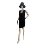 Laundry by Design Black Cowl Neck Sequin Drape Midi Dress 6 Sleeveless $158