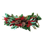 Christmas Garland 30" Pine Red Berries Handmade Natural Look Wreath Very Good