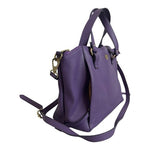 Ora Delphine Adele Purple Leather Satchel Crossbody Tote Shoulder Bag Very Good
