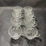 Vintage Arlington Cut Crystal Punch Cups Set of 8 Clear Glass 3in Elegant VG