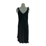 GIGI MODA Black Knot Tie Shoulder V-neck Sleeveless Midi Dress Size M